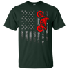 Image of American Flag Motocross Bike Dirtbiking Off Road Tshirt