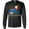 Image of Santa Riding Shark Merry Xmas Gift Tshirt