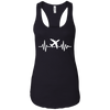 Image of Airplane Shirt Funny Airplane Pilot Heartbeat Flying Tees