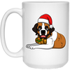 Image of Christmas St. Bernard Dog T-Shirt, Puppy Xmas Gift