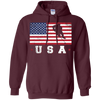 Image of Tee-shirt d'hockey sur glace de drapeau des Etats-Unis américain cadeau sportif patriote