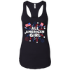 Image of All American Girl Cute Patriotic 4th Of July T-Shirt