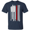 Image of American Flag Red Line USA Patriot July 4th Sleeves Shirt