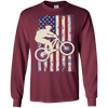 Image of American Flag Mountain Biking Shirt Long Sleeve Bike Lover