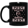 Image of Santa T-Shirt: Don't Stop Believin Ugly Christmas Tee Gift