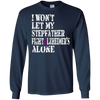 Image of Alzheimer's Awareness T-Shirt For Stepfather Purple Ribbon