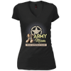 Image of Army Mom Proudly Supporting My Soldier T-Shirt Veterans Gift