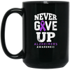 Image of Alzheimer's Awareness Never Give Up Long Sleeve T-Shirt