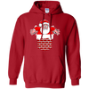 Image of Santa Stuck In Chimney Christmas Pocket T Shirt Gift