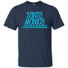 Image of Santa Monica Beach Long Sleeve T-Shirt Waves Surf Tee Shirt