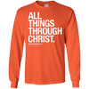 Image of All Things Through Christ T-Shirt: Scripture Bible Verse Tee