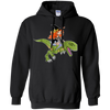 Image of Witch Riding Dinosaur Halloween Costume Funny Gift Shirt