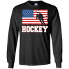 Image of Tshirt de hockey de drapeau américain patriotique