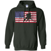 Image of American Flag Hockey USA Patriotic Ice Skating Cool T-Shirt