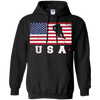 Image of Tee-shirt d'hockey sur glace de drapeau des Etats-Unis américain cadeau sportif patriote