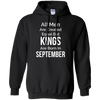 Image of All Men Created Equal Kings Born September Tshirt Gift Funny