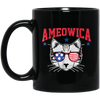 Image of Ameowica Cat With Flag Sunglasses Funny 4th Of July T-Shirt