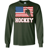 Image of Tshirt de hockey de drapeau américain patriotique