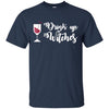 Image of Funny Halloween Wine Lovers Shirt Women Drink Up Witches Tee