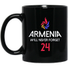 Image of Armenia Will Never Forget T-shirt for to show Armenian Pride