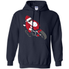 Image of Santa Motorcycle T-Shirt | Funny Christmas Bike Shirt