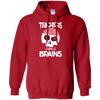 Image of Funny Halloween Skull Teachers Love Brains Long Sleeve Shirt