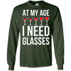 Image of À Mon Âge, J'Ai Besoin De Verres À Vin-T-Shirt Drôle De Fête Du Vin