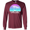 Image of Aruba Souvenir TShirt Tropical Palm Tree Beach Travel Gift