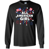 Image of All American Girl Cute Patriotic 4th Of July T-Shirt