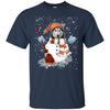 Image of Christmas Snowman Siberian husky Funny T-shirt