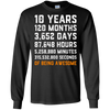 Image of 10th Birthday Gift T Shirt 10 Years Old Being Awesome Tee