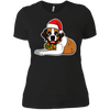 Image of Christmas St. Bernard Dog T-Shirt, Puppy Xmas Gift