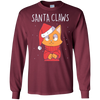 Image of Santa Claws Cat Lovers Long Sleeve Shirt