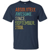 Image of Absolutely Awesome Since September 2008 10th Birthday Shirt