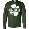 Image of 0% Irish T-Shirt Vintage St. Patrick Day Gift Shirt