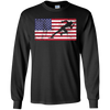 Image of American Flag Runner Sprinter USA Patriotic T-Shirt Sport