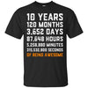Image of 10th Birthday Gift T Shirt 10 Years Old Being Awesome Tee