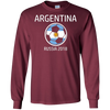 Image of T-shirt de football à manches longues de l’équipe d’Argentine de football 2018