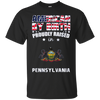 Image of American By Birth Proudly Raised In Pennsylvania Flag Shirt