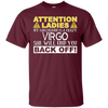 Image of Attention Ladies My Girlfriend Is A Crazy Virgo Funny Tee