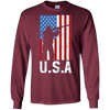 Image of American Flag Long Sleeve Shirt Hunting 4th of July USA Gift