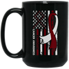 Image of American Flag THROAT Cancer Awareness T-Shirt