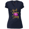 Image of April Birthday Purple Lips Slay T-shirt Birthday Gift
