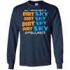 Image of All I Remember Is Dirt Sky Ambulance Funny Motocross T-Shirt