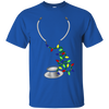 Image of Christmas String Lights Dual Head Nurse Stethoscope T-Shirt