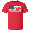 Image of American Flag Motocross Motorcycle Patriotique T-Shirt Fun