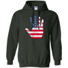 Image of American Flag Waving Hand Hi Five Patriotic Gift Long Sleeve