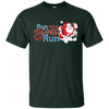 Image of Santa Running Shirt-Funny Merry Christmas & Holiday T shirt