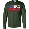 Image of American Flag Runner Sprinter USA Patriotic T-Shirt Sport