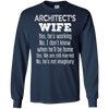 Image of Architect's Wife Funny Wedding Anniversary Gift T Shirt